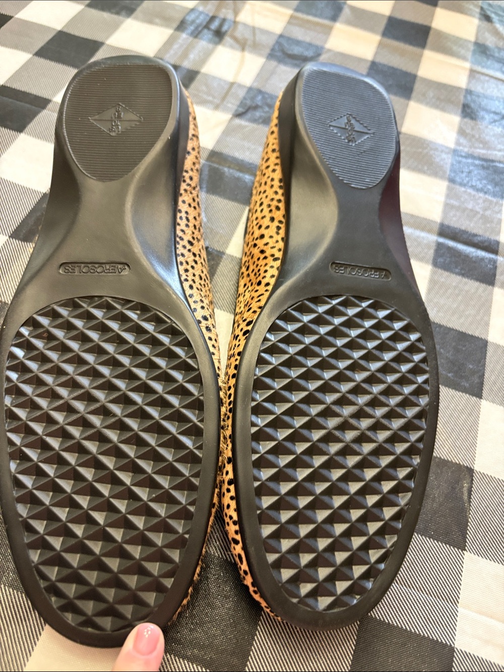AEROSOLES Tan and Black Leopard-Print Ballet Flats - Picture 3 of 4